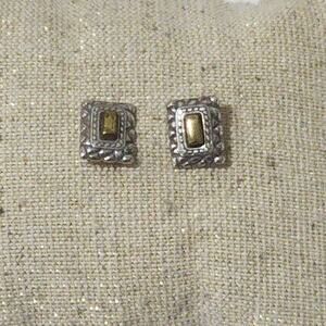 Brighton two tone mixed metals‎ stud earrings